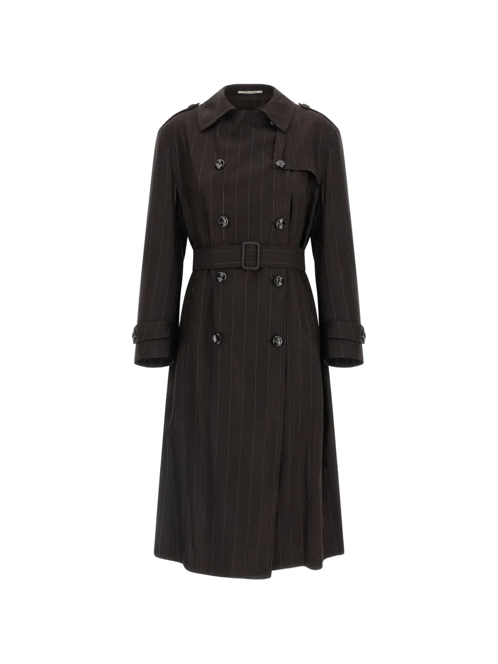 Tagliatore Bonny pinstripe-print double-breasted trench coat - Braun