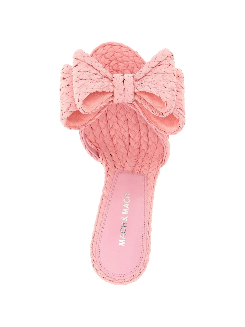 MACH & MACH Le Cadeau geweven sandalen met strikdetail Roze