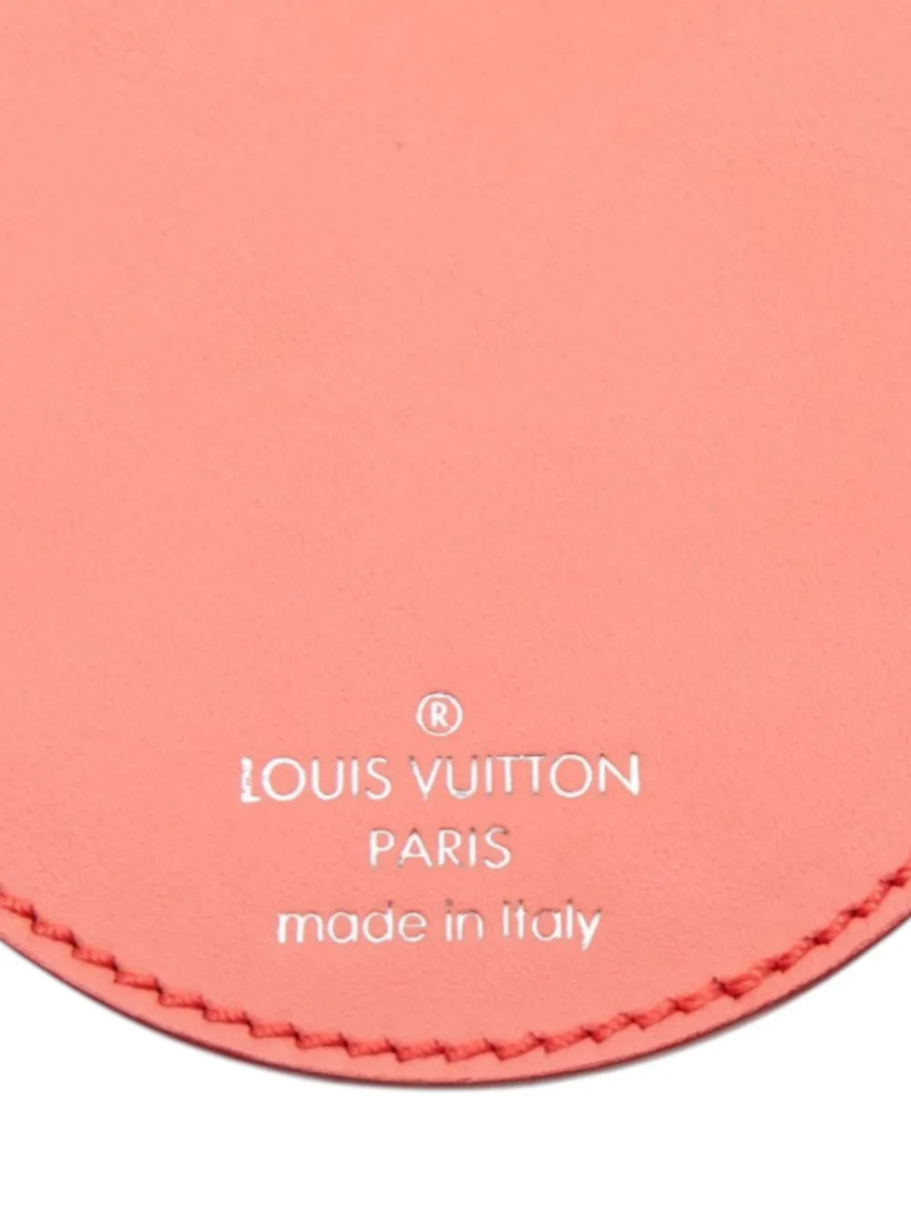  Louis Vuitton Pre-owned 2015 Rose Litchi Monogram Vernis Sweet Stripes Mirror Bag Charm And Holder Key Chain - Red 