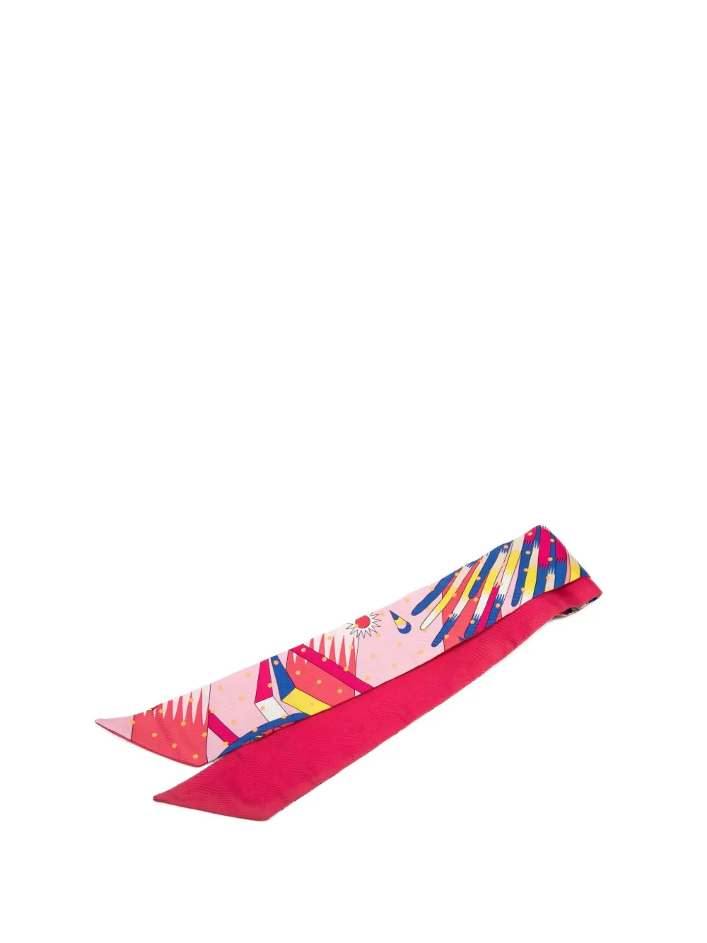 Hermès Pre-Owned 2000-2026 Plumetis Dots Silk Twilly Scarf scarves - Rosa