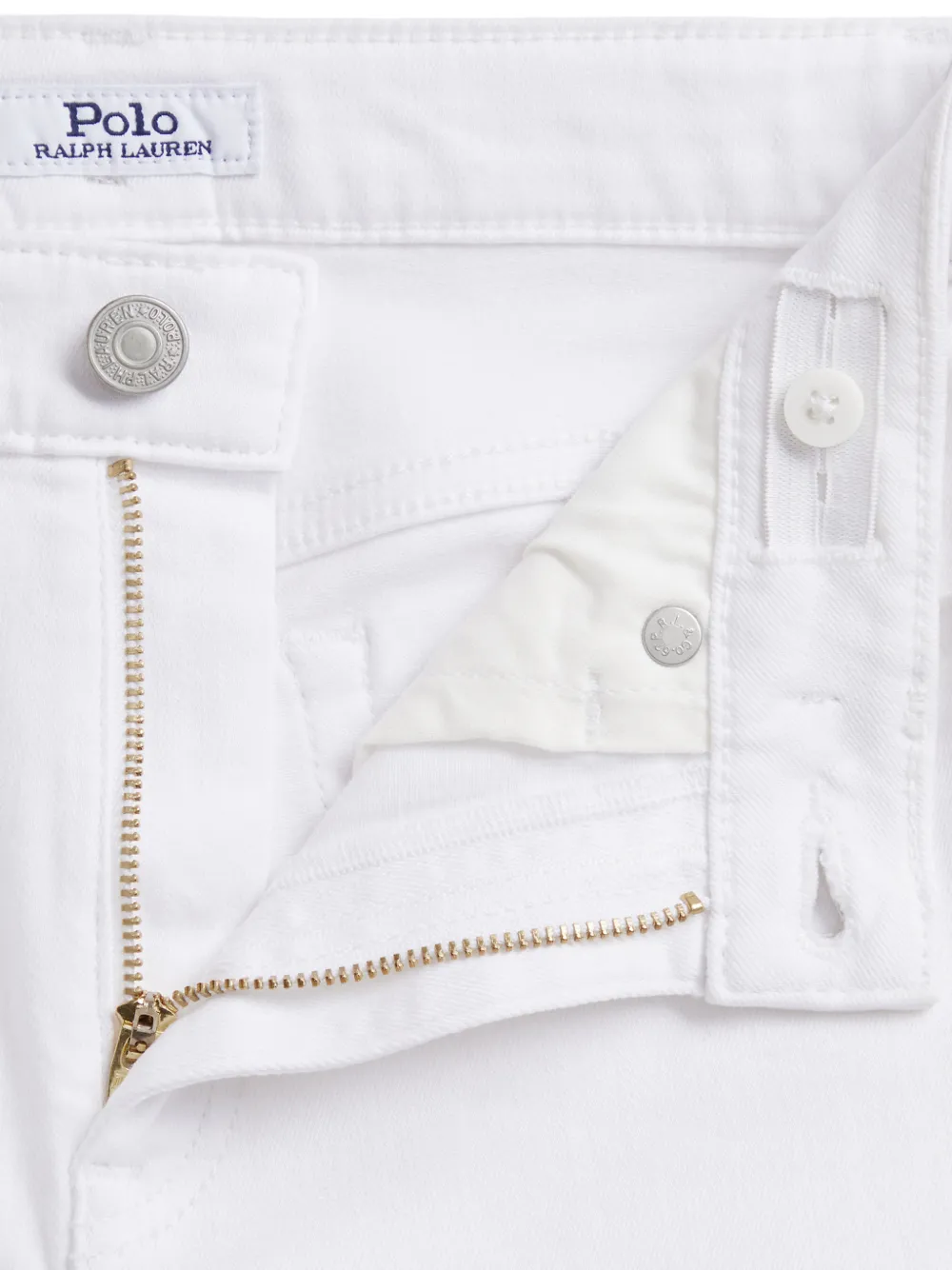 POLO RALPH LAUREN KIDS Jeans met logopatch Wit