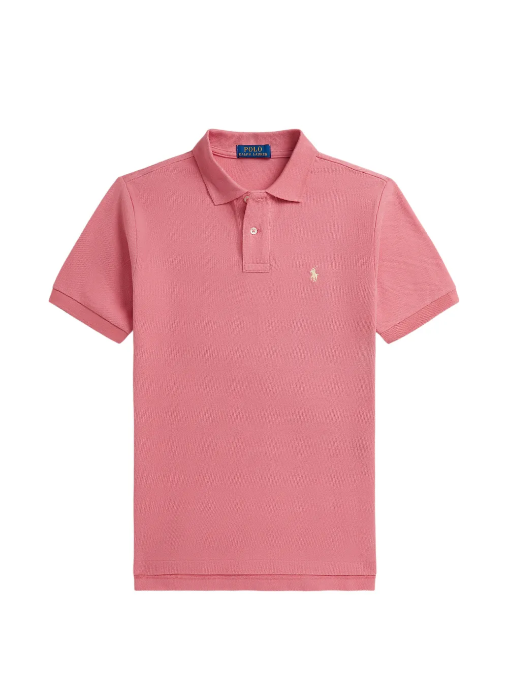 POLO RALPH LAUREN KIDS embroidered-logo piqué polo shirt - Rosa