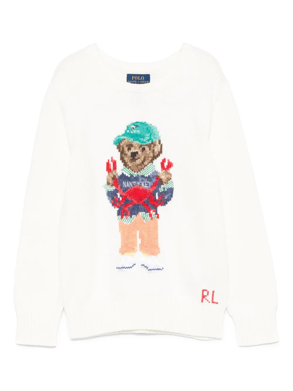 POLO RALPH LAUREN KIDS Polo Bear sweater - 001 WHITE