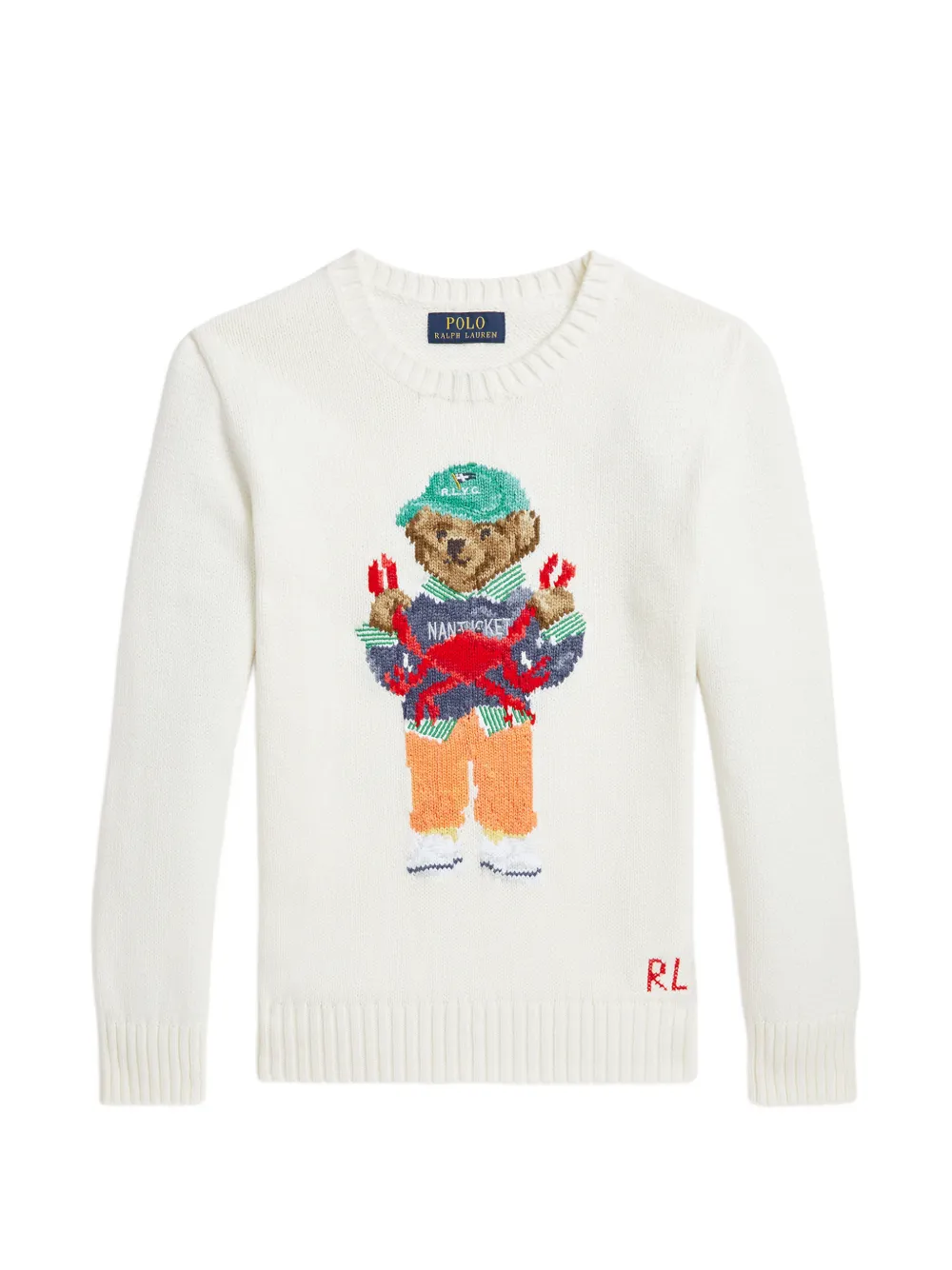 POLO RALPH LAUREN KIDS Maglione Polo Bear - 001 WHITE