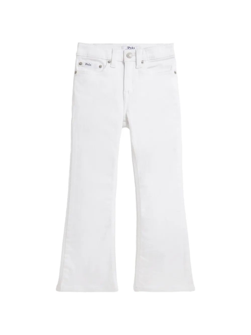 POLO RALPH LAUREN KIDS logo-patch jeans - Bianco