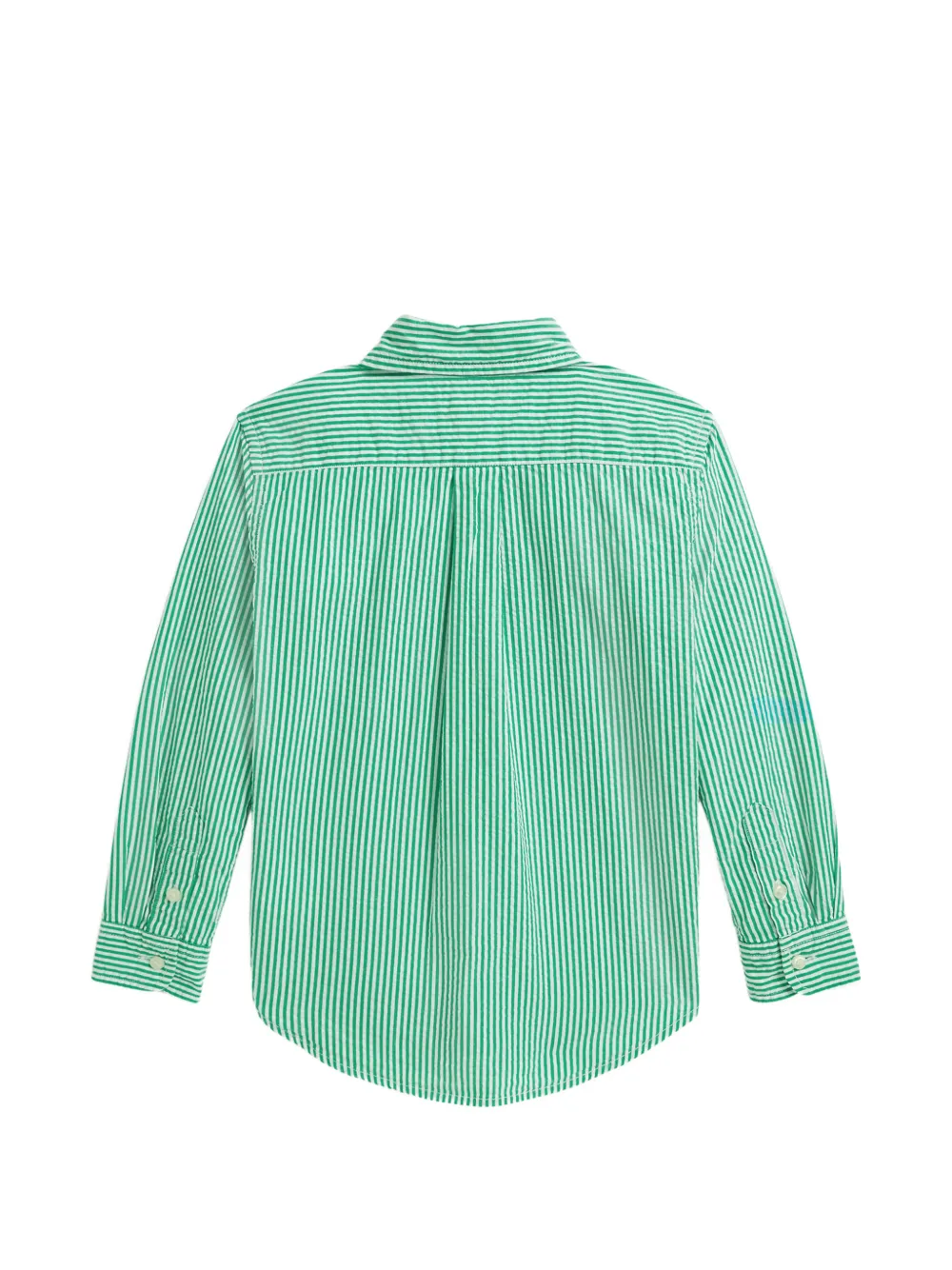 POLO RALPH LAUREN KIDS Gestreept seersucker shirt Groen