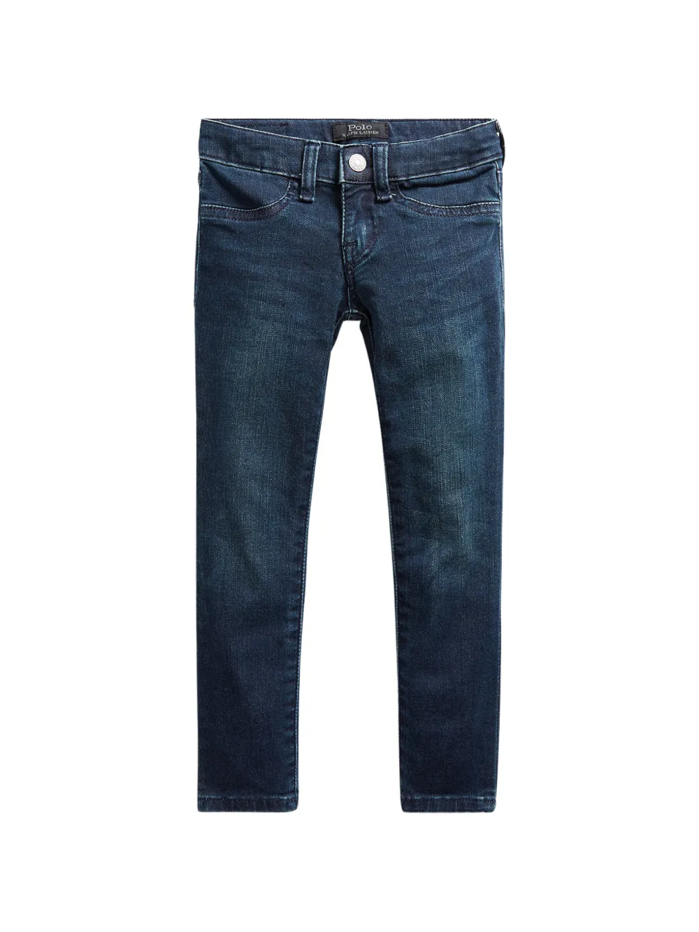 POLO RALPH LAUREN KIDS skinny-fit whiskered jeans - Blu