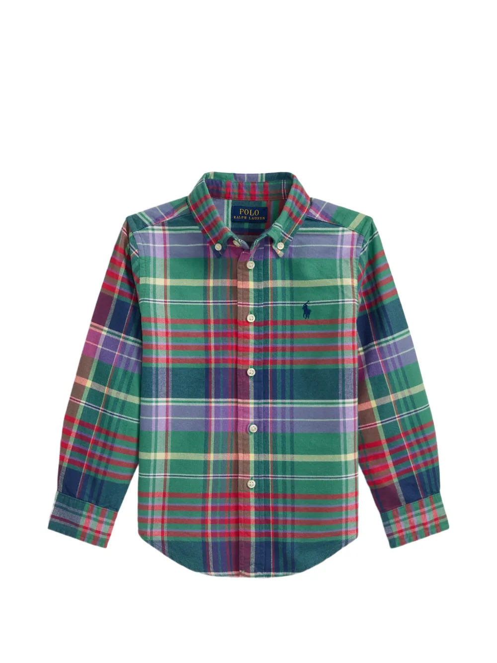 POLO RALPH LAUREN KIDS plaid button-down shirt - Verde