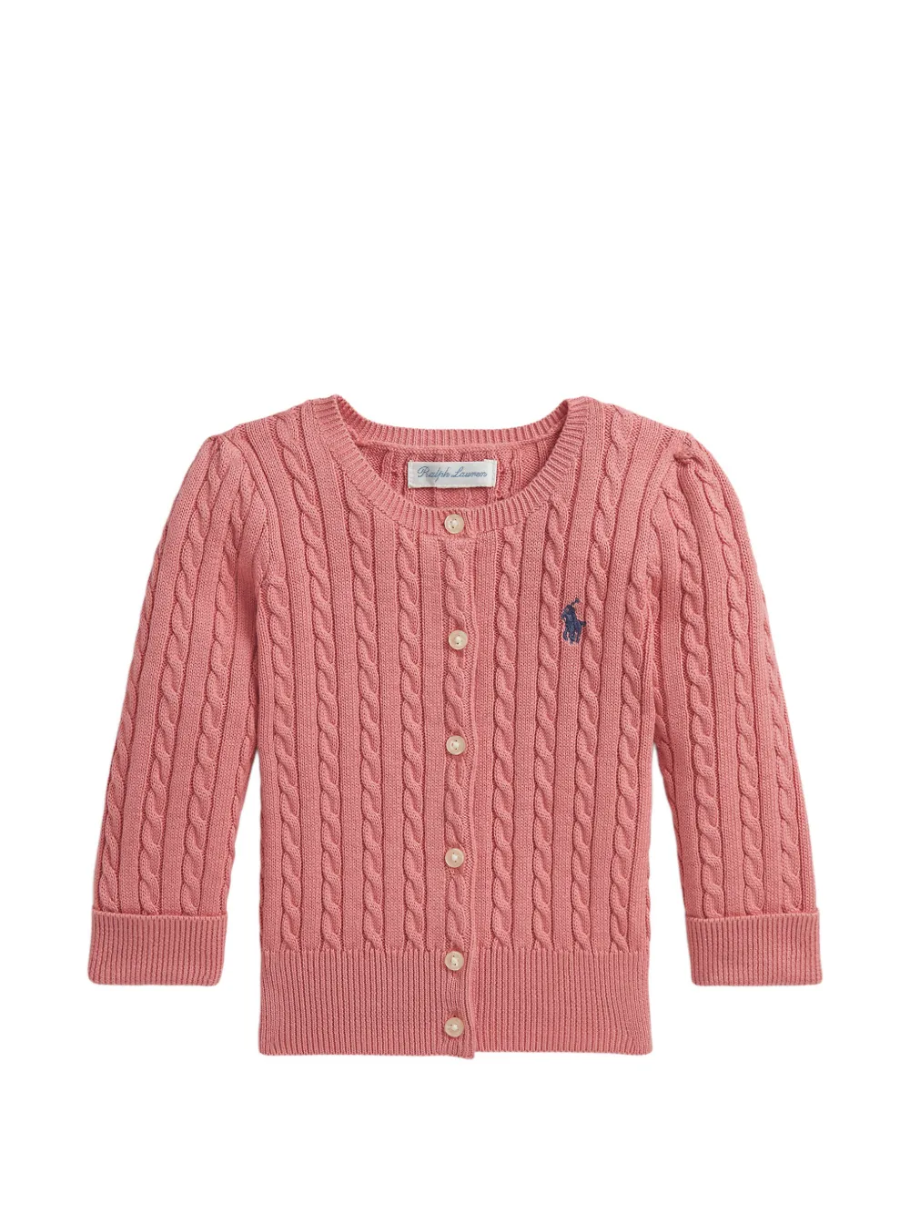 POLO RALPH LAUREN KIDS cable-knit cardigan - Rosa
