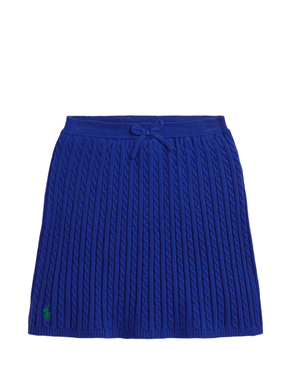 POLO RALPH LAUREN KIDS cable-knit A-line skirt - Blu