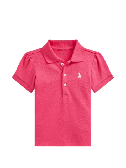 POLO RALPH LAUREN KIDS puff-sleeve polo shirt