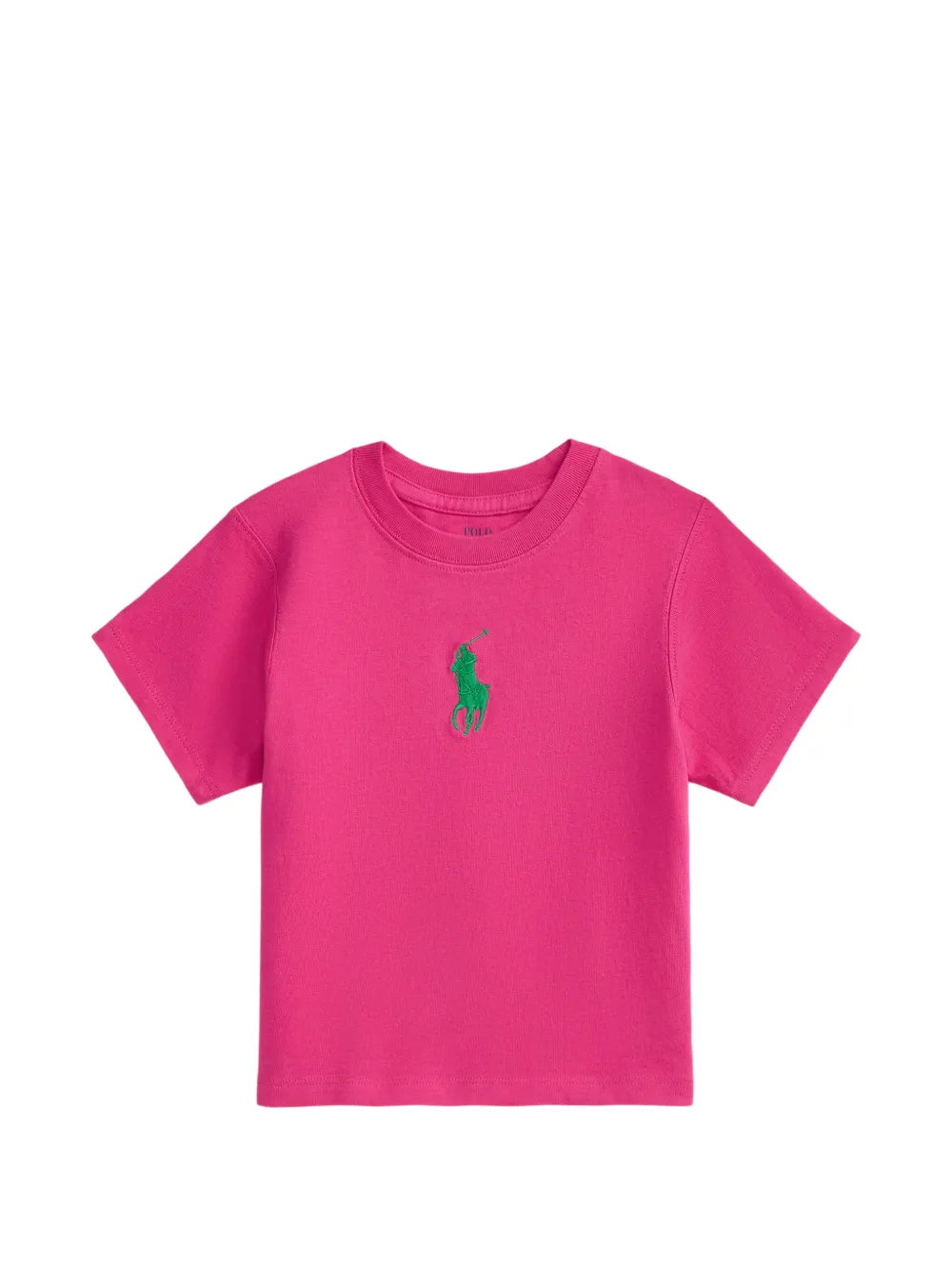 POLO RALPH LAUREN KIDS logo-embroidered short-sleeve T-shirt - Rosa