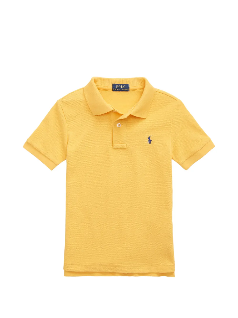 POLO RALPH LAUREN KIDS logo-embroidered piqué polo shirt - Giallo