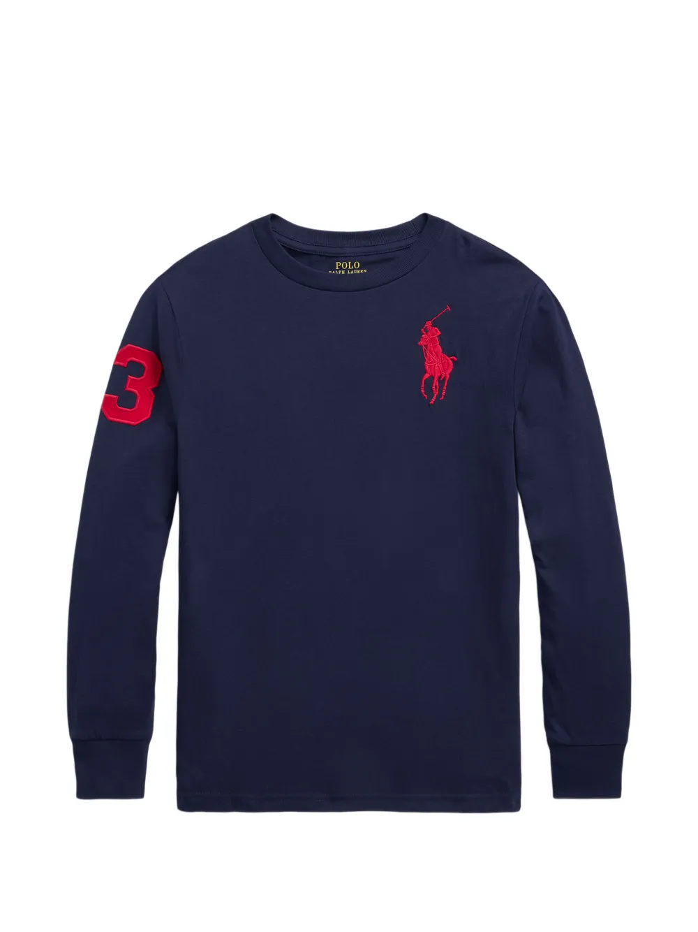 POLO RALPH LAUREN KIDS logo-embroidered sweatshirt - Blu