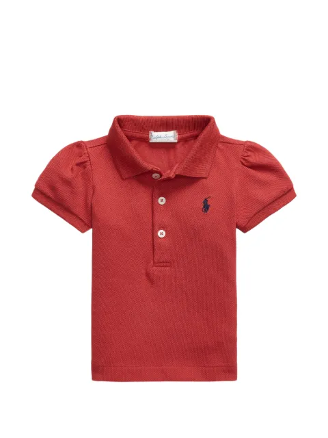 POLO RALPH LAUREN KIDS puff-sleeve polo shirt