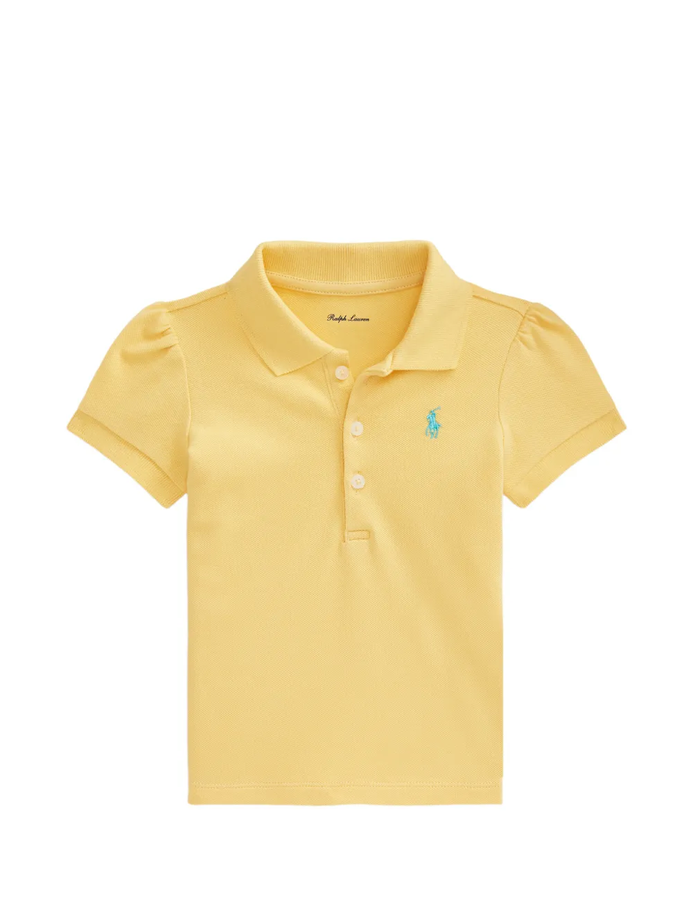 POLO RALPH LAUREN KIDS logo-embroidered polo shirt - Giallo