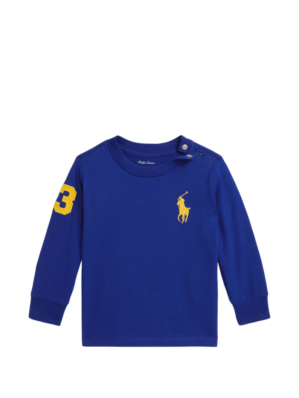 POLO RALPH LAUREN KIDS logo-embroidered long-sleeve t-shirt - Blue