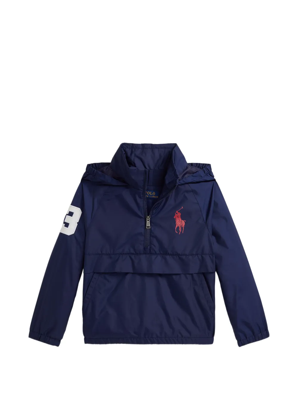 POLO RALPH LAUREN KIDS logo-embroidered hooded jacket - Blue