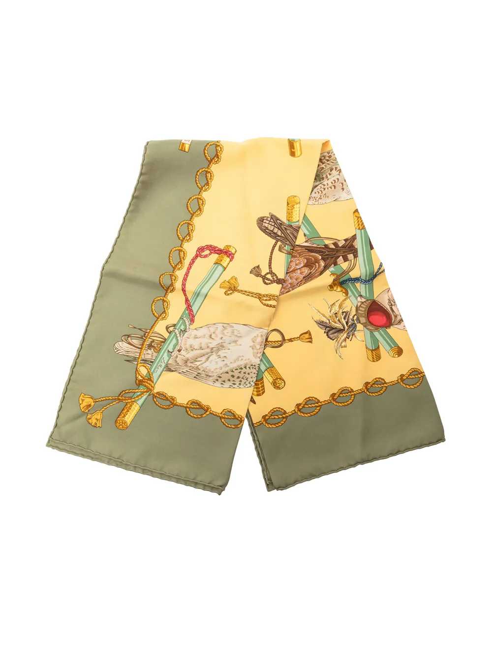 Hermès Pre-Owned 20th Century Les Oiseaux du Roy Silk Scarf 90 scarves - Gelb