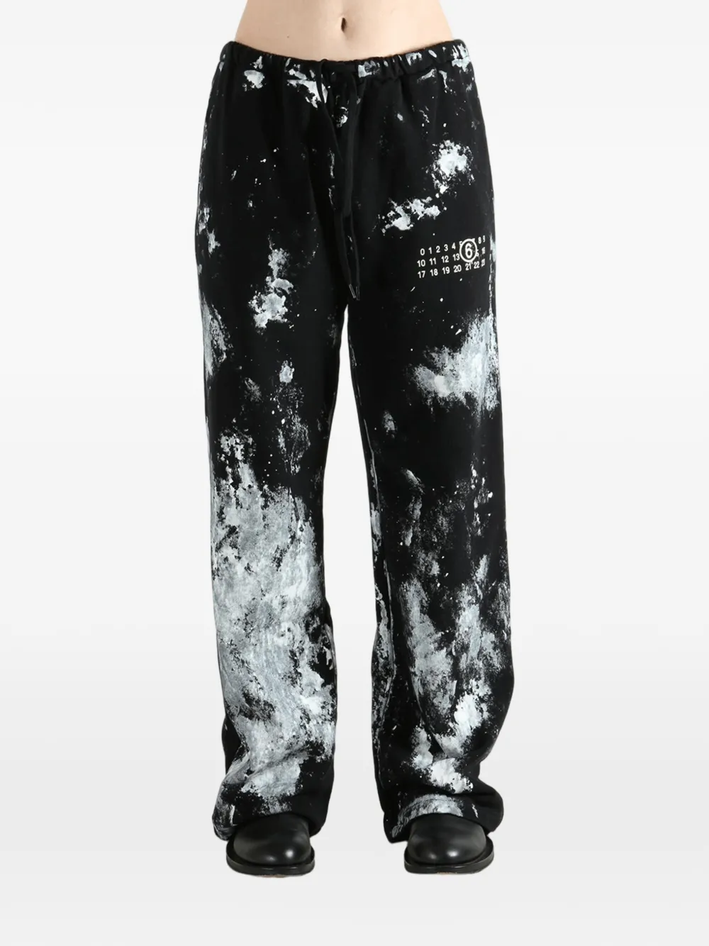 MM6 Maison Margiela Broek met logoprint Zwart