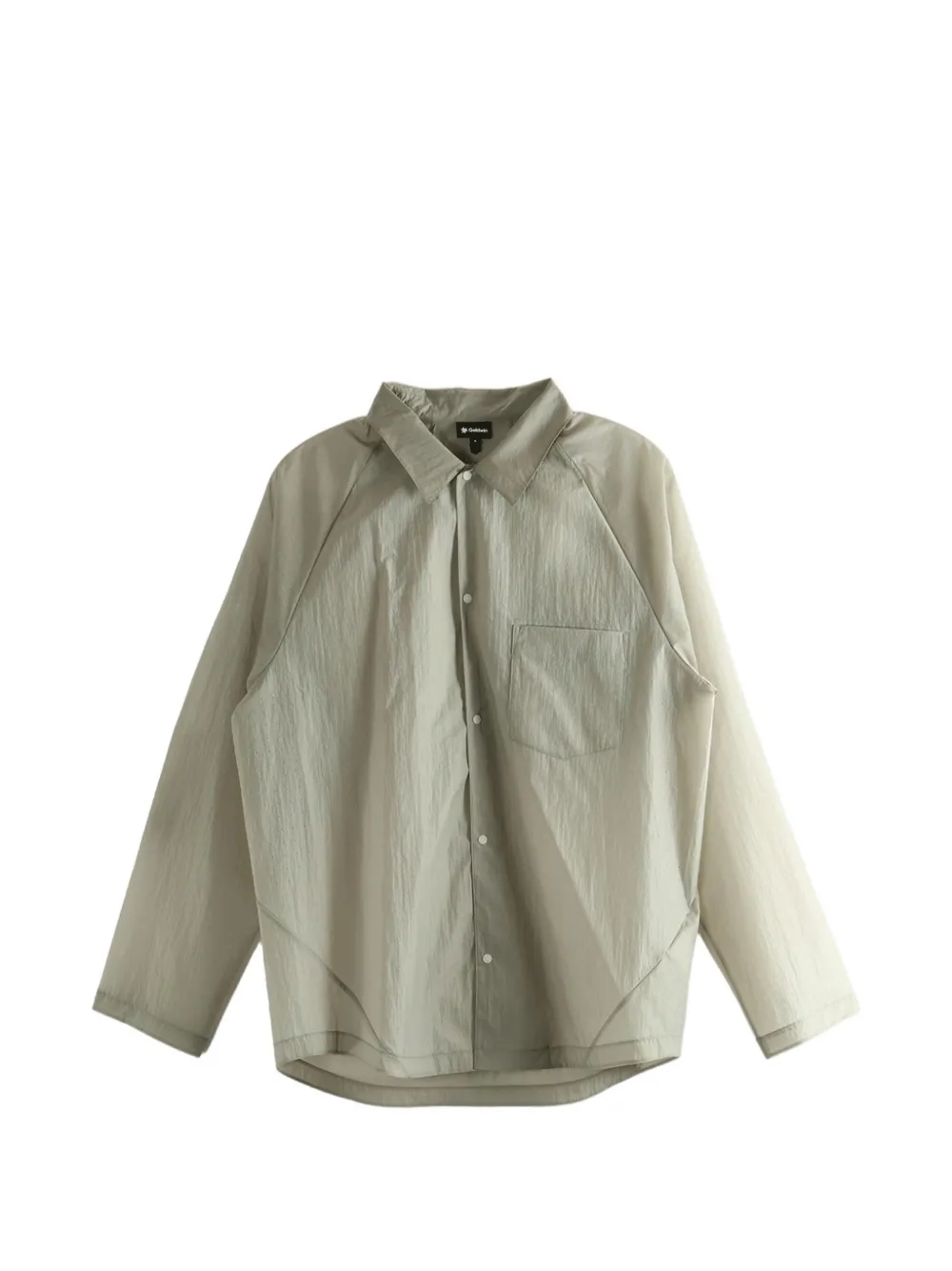 Goldwin raglan-sleeve sheer shirt - Grigio