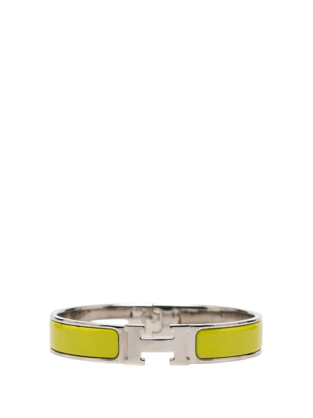Hermès Pre-Owned 20th Century Narrow Enamel Clic H Bracelet PM costume bracelet - Giallo