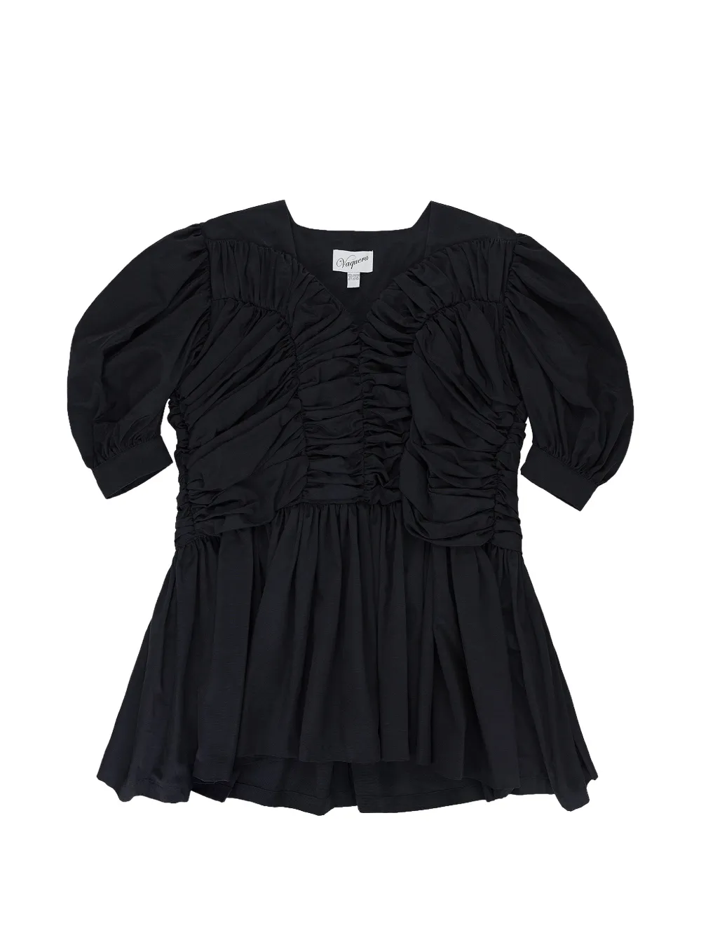 Vaquera ruched mini dress - Nero