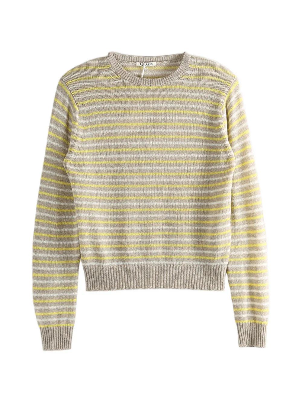 Auralee striped cashmere sweater - Toni neutri