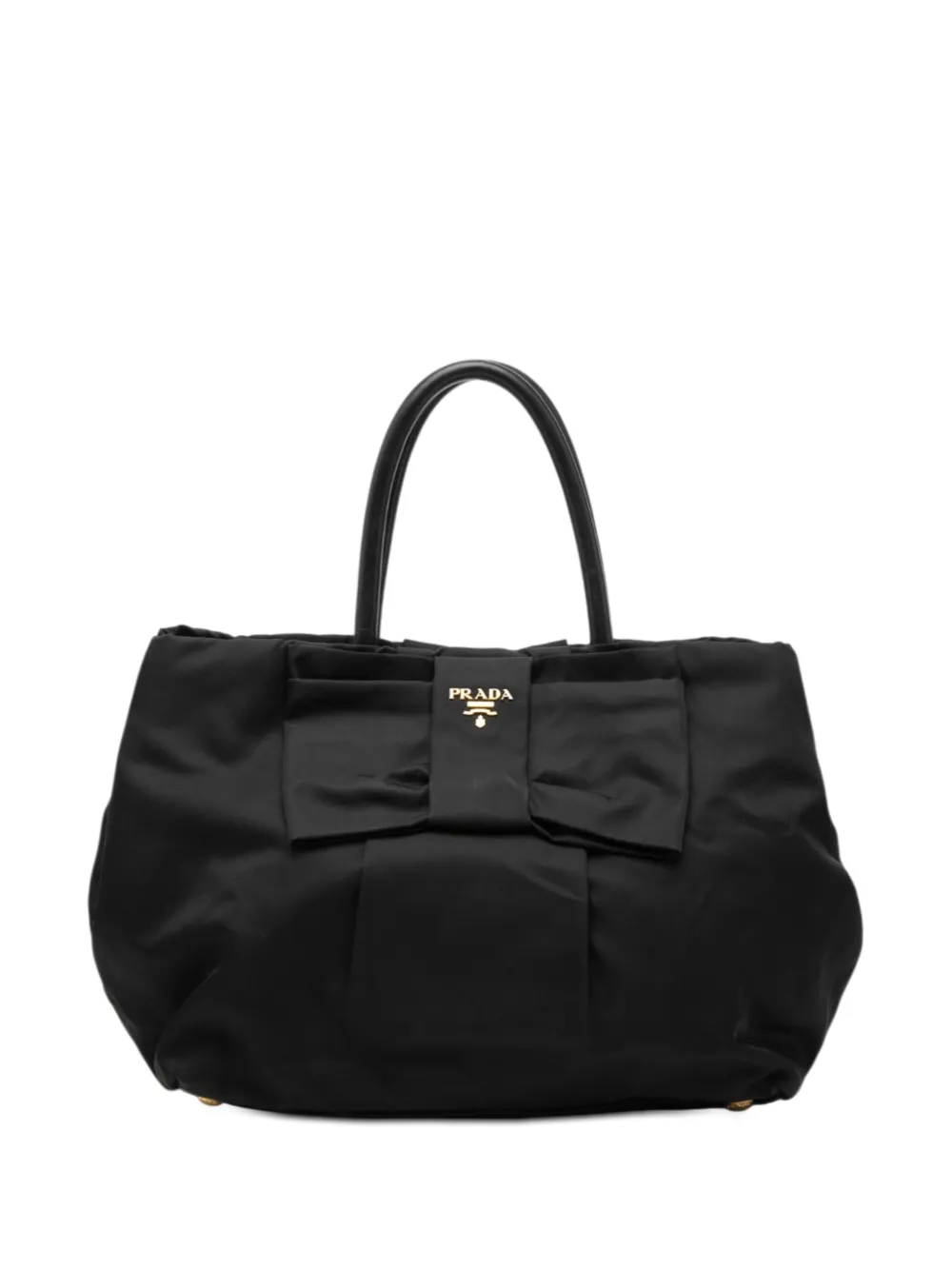 Prada Pre-Owned 2010-2025 Tessuto Fiocco Bow tote bag - Nero