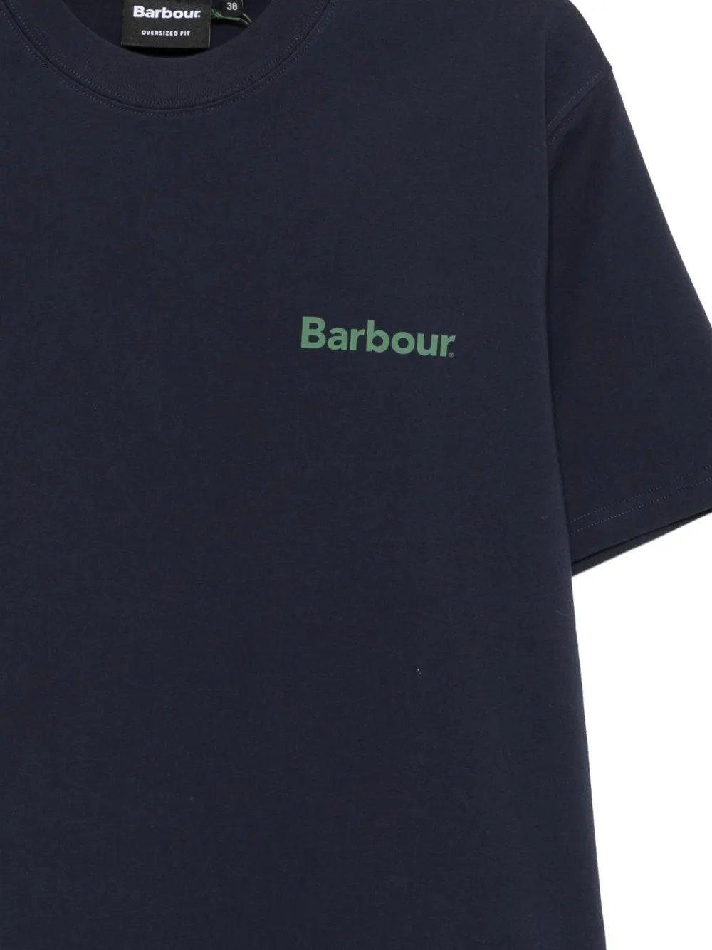 Barbour T-shirt met logoprint Blauw