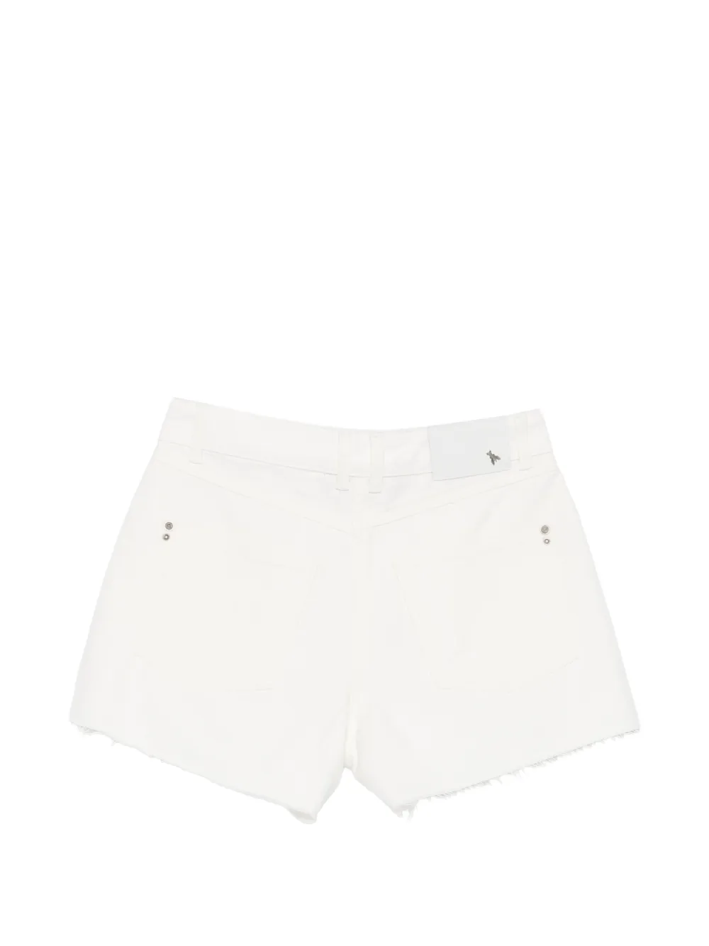 Patrizia Pepe Shorts met gerafelde afwerking Wit
