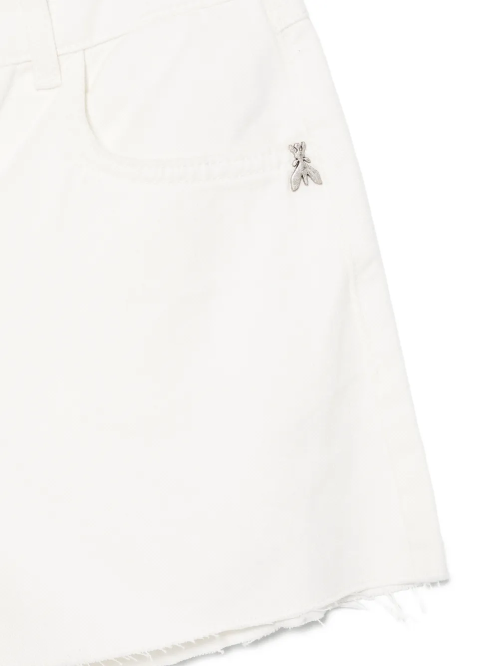 Patrizia Pepe Shorts met gerafelde afwerking Wit