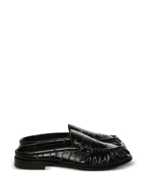 Prada レザーミュール | ブラック | FARFETCH JP