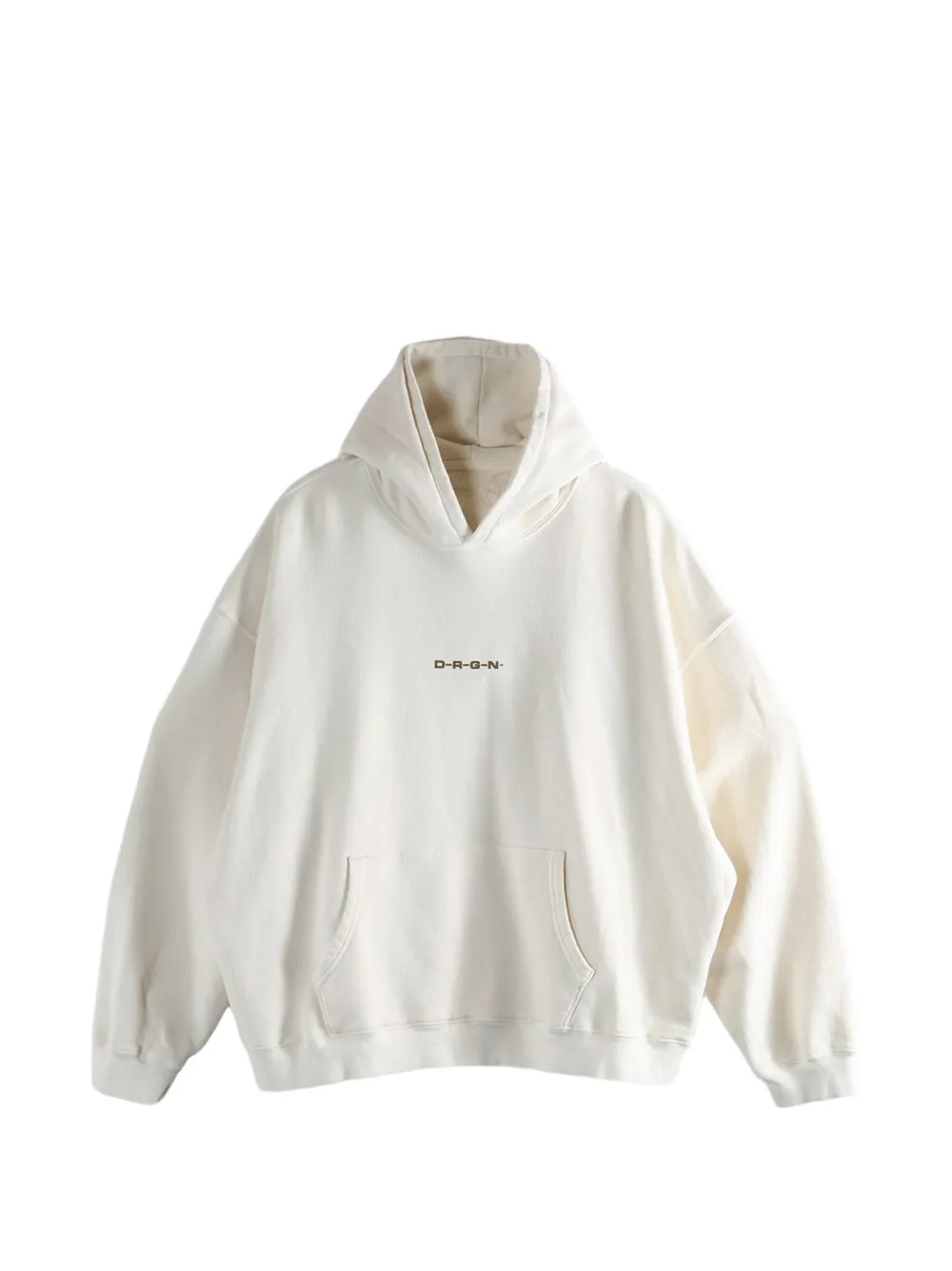 D-R-G-N YOTH logo-print hoodie - White