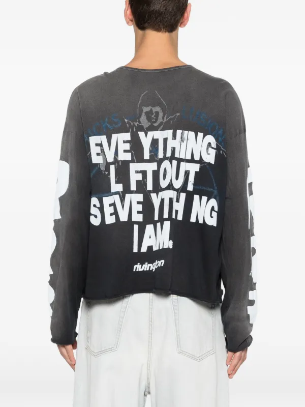 RRR123 graphic-print long-sleeve T-shirt | Grey | FARFETCH AZ