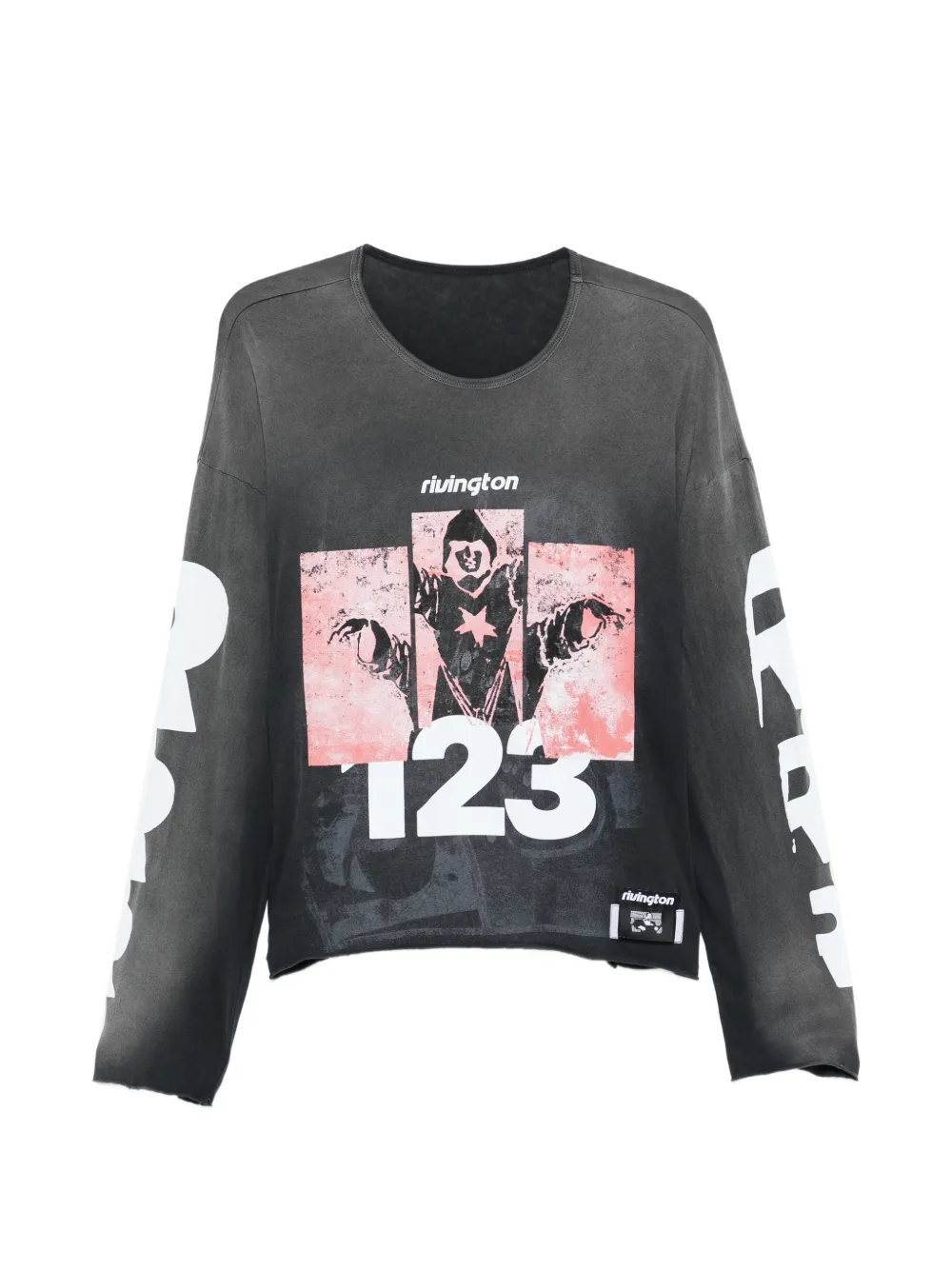 RIVINGTON ROI REBIS graphic-print long-sleeve T-shirt - Grau
