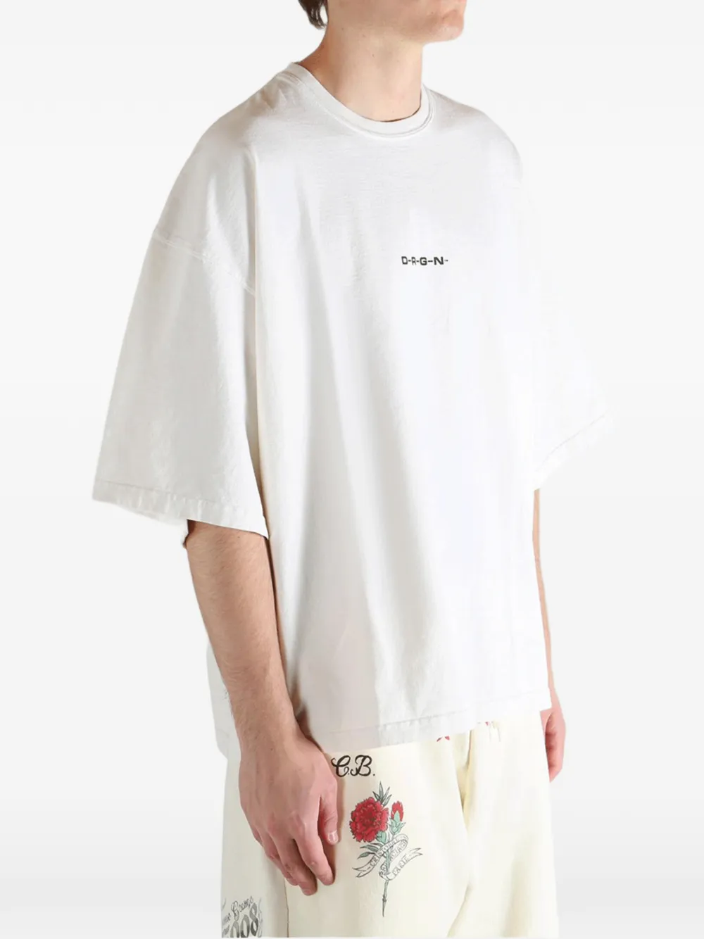  D-r-g-n Camiseta Yoth Con Logo Estampado - Blanco 