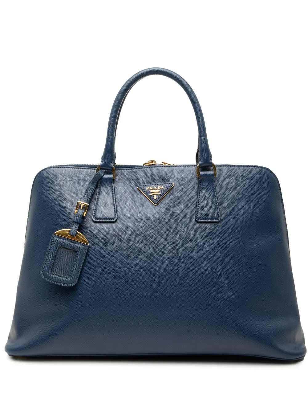 Prada Pre-Owned 2010-2025 Large Saffiano Lux Promenade satchel - Blu