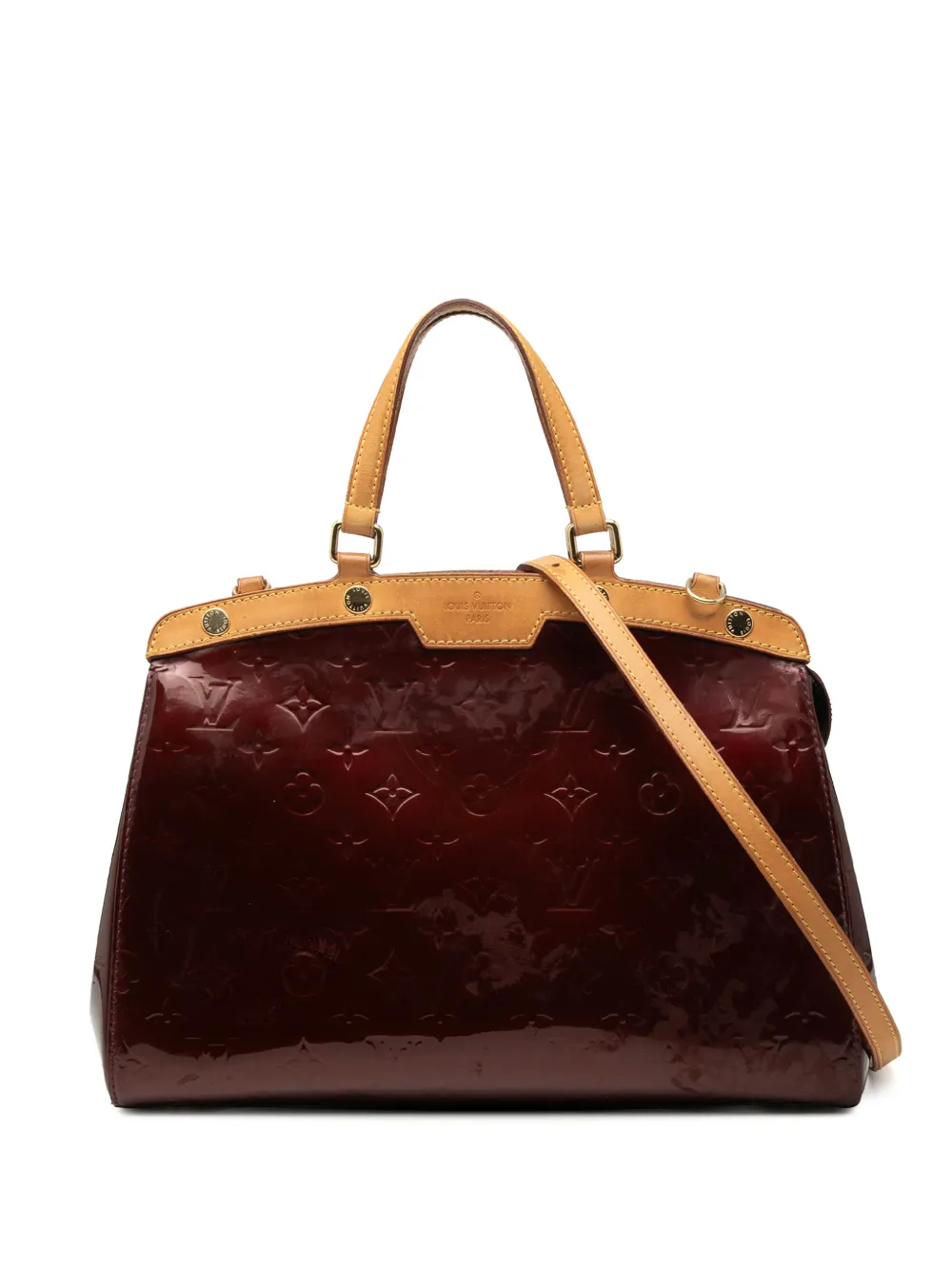 Louis Vuitton Pre-Owned 2012 Monogram Vernis Brea MM satchel - Rosso