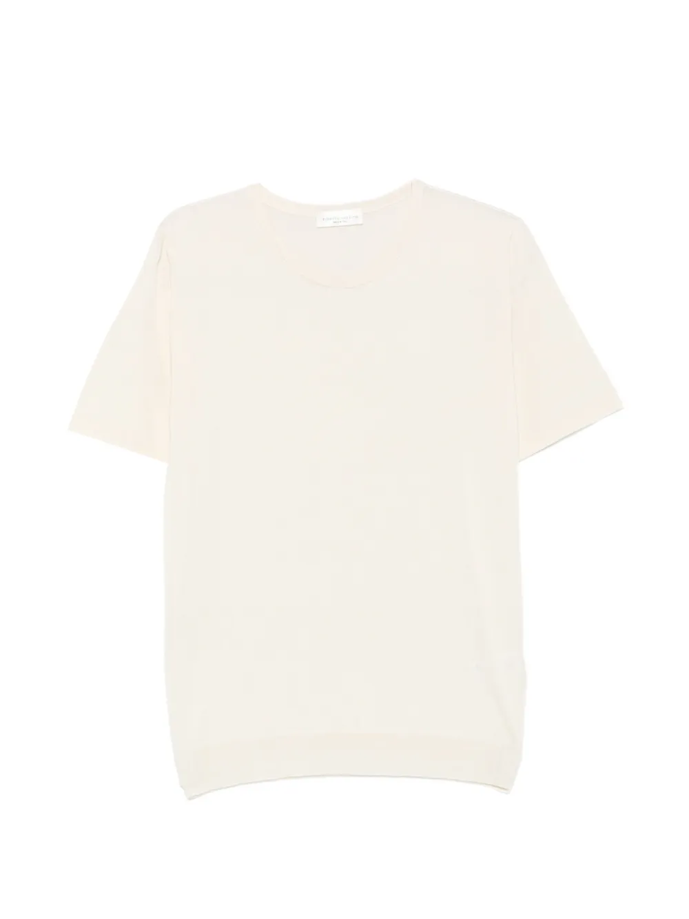 Roberto Collina short-sleeve knitted T-shirt - Toni neutri