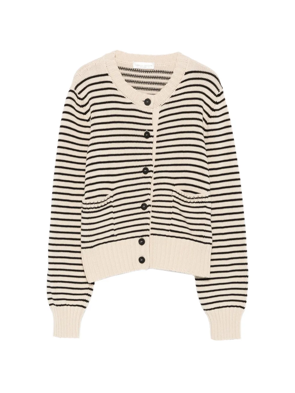 Roberto Collina striped cardigan - Nude