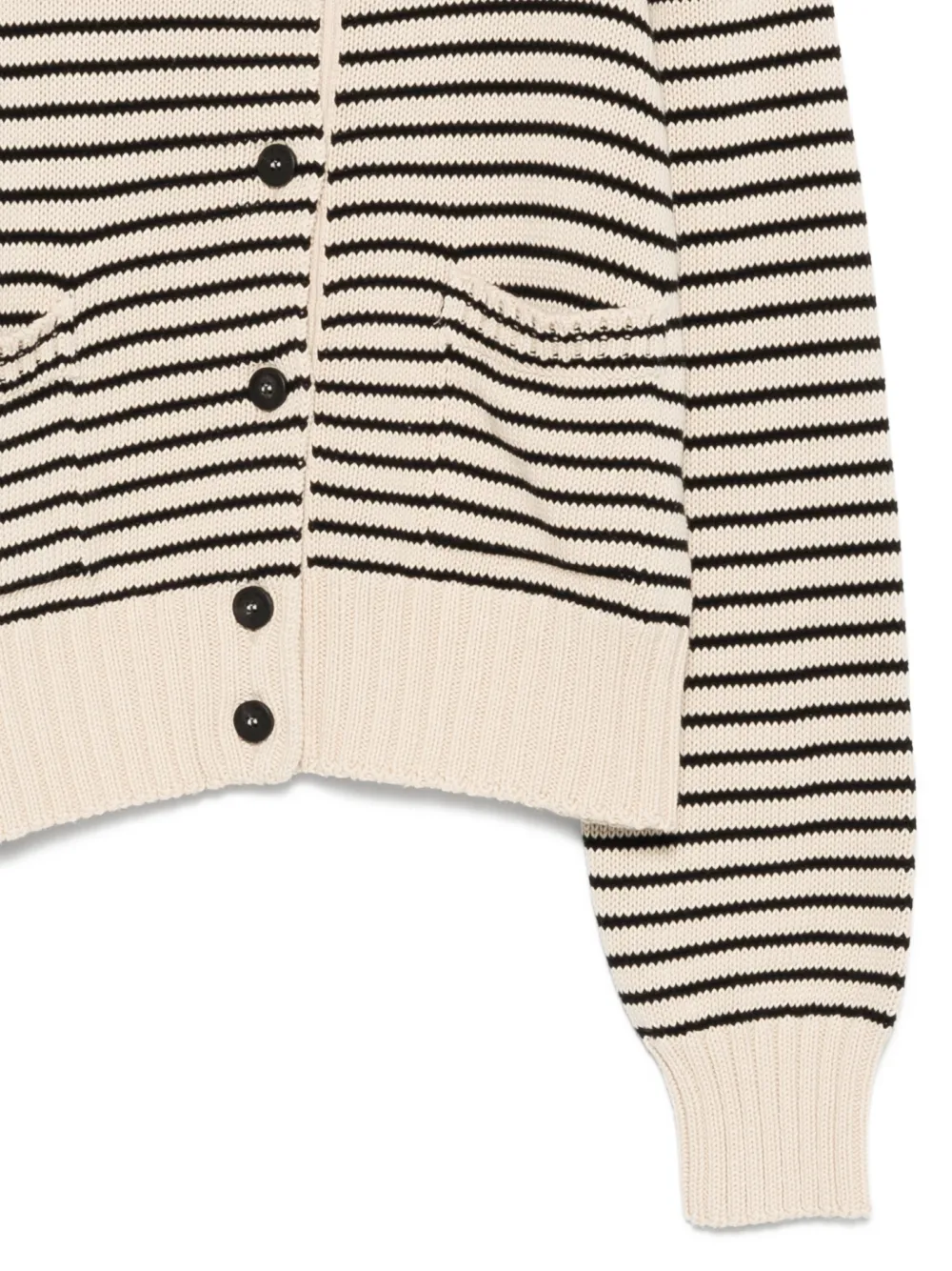 Roberto Collina Gestreept vest Beige