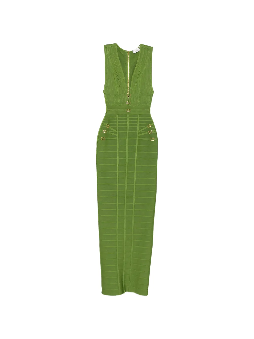 Elisabetta Franchi buckle-detail maxi dress - Verde