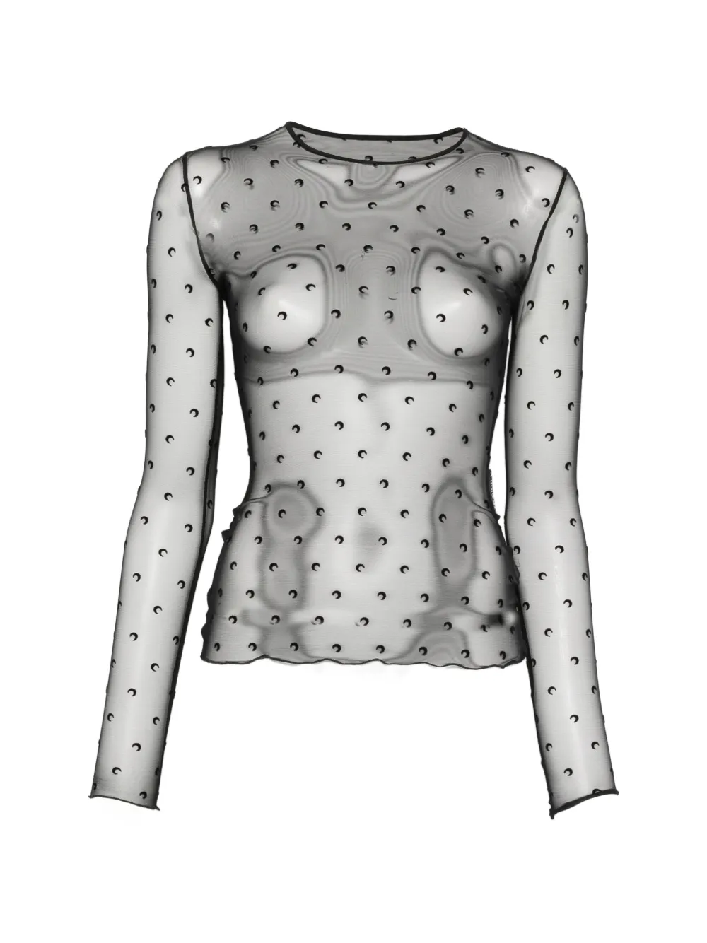 Marine Serre moon-print T-shirt - Nero