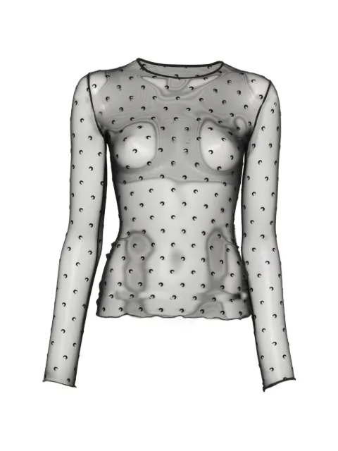 Marine Serre Plumetis Moon mesh T-shirt