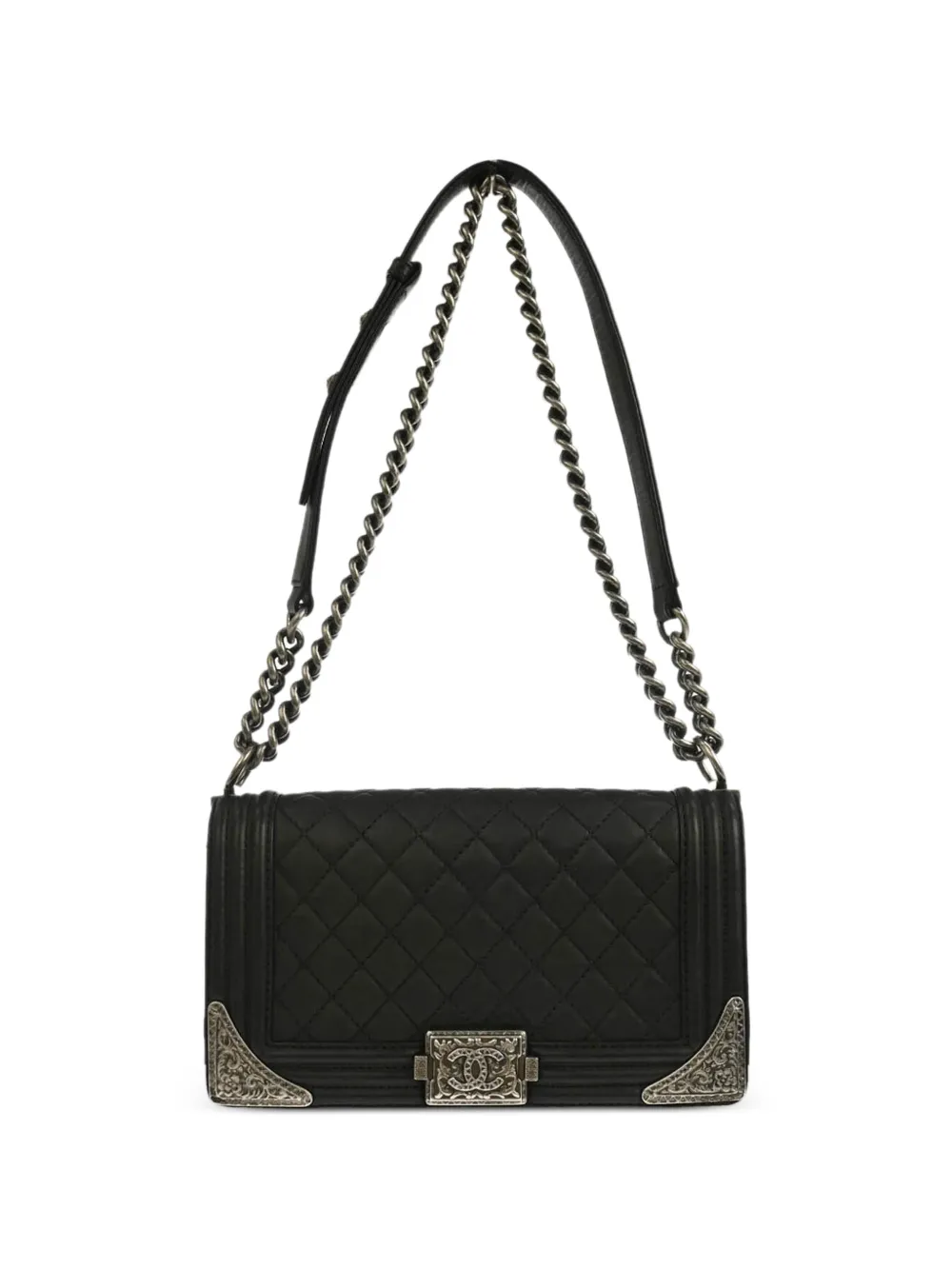 CHANEL Pre-Owned 2014 medium quilted chain shoulder bag - Nero