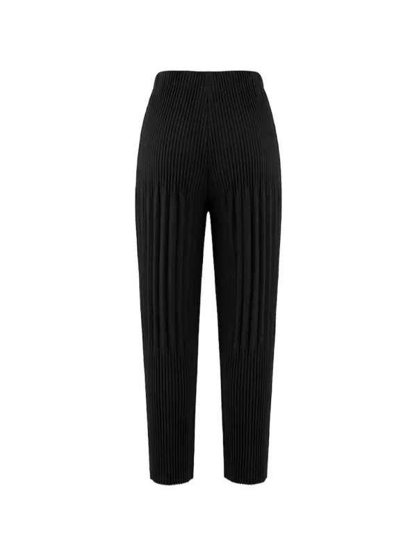 Homme Plissé Issey Miyake プリーツ パンツ | ブラック | FARFETCH JP