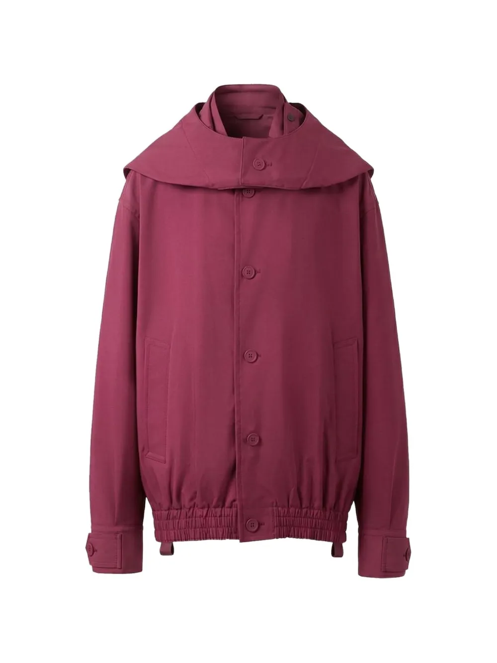 Homme Plissé Issey Miyake Carrier Carried button-up hooded jacket - Rosso