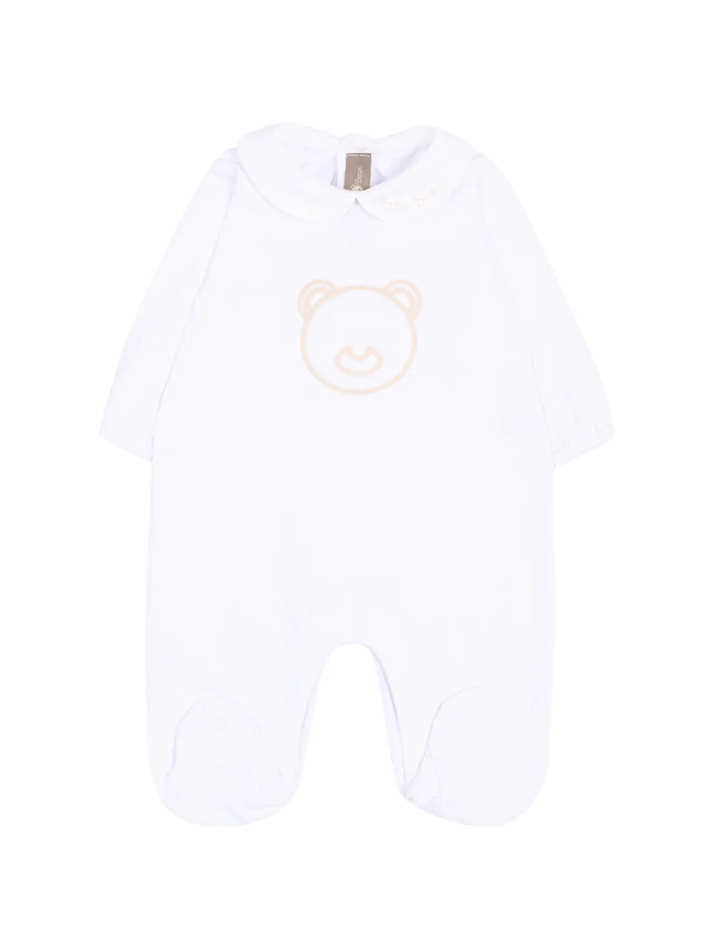 Little Bear embroidered babywear - Bianco