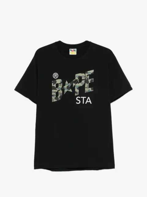 A BATHING APE® playera con logo estampado